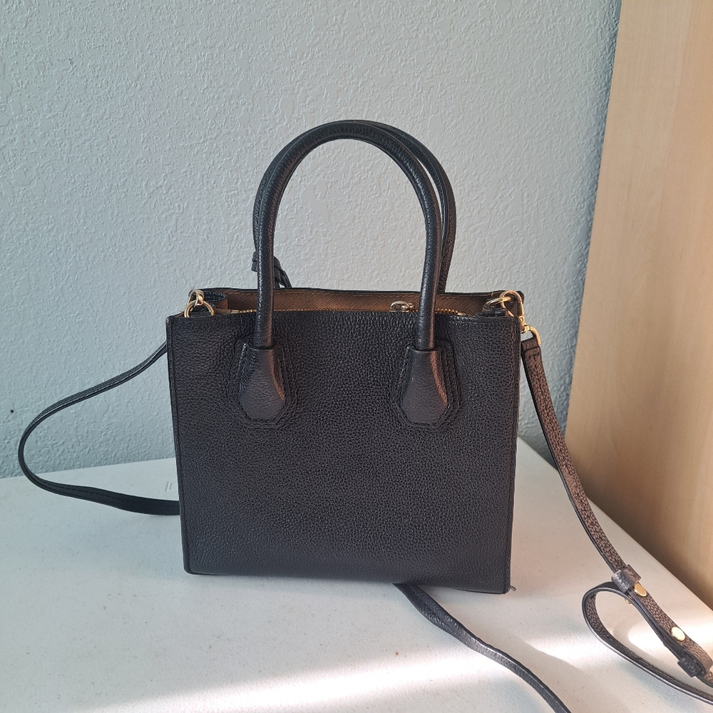 Michael Kors Black Satchel with Gold Accents - Picture 3 of 5